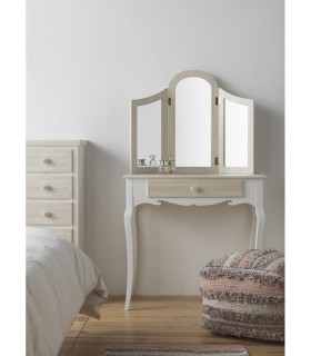 CONSOLA MADERA NATURAL Y BLANCO MDMHOGAR