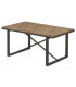 MESA DE CENTRO MADERA DE ABETO Y METAL MDMHOGAR