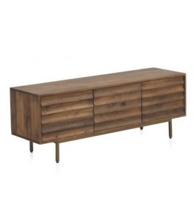MUEBLE DE TV 140 X 40 X 51 TRAY MADERA MACIZA DE MANGO Y METAL