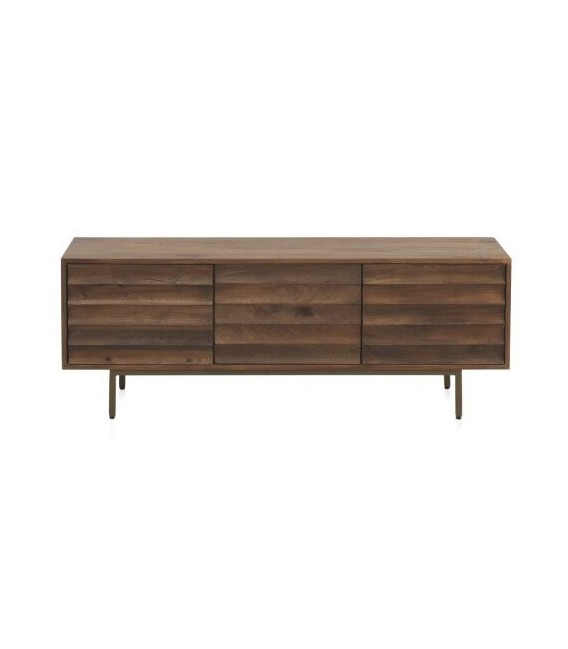 MUEBLE DE TV 140 X 40 X 51 TRAY MADERA MACIZA DE MANGO Y METAL