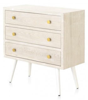 COMODA MADERA DE FRESNO METAL MDMHOGAR