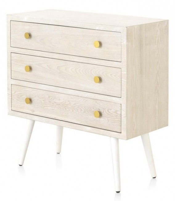 COMODA MADERA DE FRESNO METAL MDMHOGAR