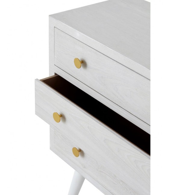 COMODA MADERA DE FRESNO METAL MDMHOGAR