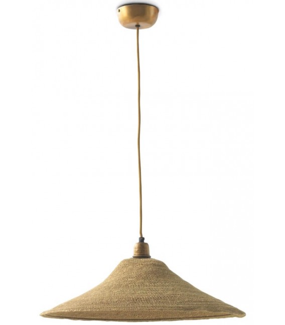 LAMPARA DE TECHO CLUCO FIBRA TRENZADA NATURAL