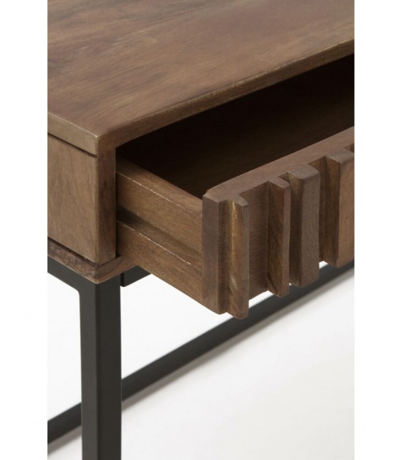 CONSOLA MADERA MACIZA DE MANGO Y METAL MDMHOGAR