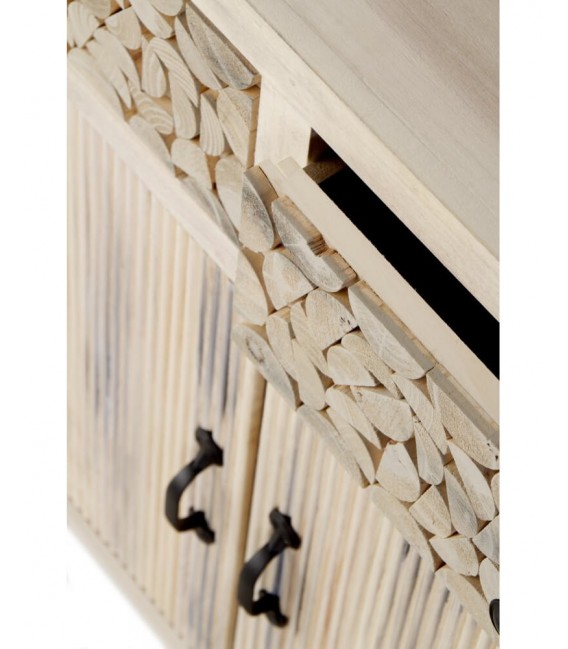 COMODA MADERA DE ALAMO Y METAL MDMHOGAR