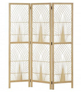BIOMBO 3 HOJASREALIZADO ARTESANALMENTE BAMBU NATURAL