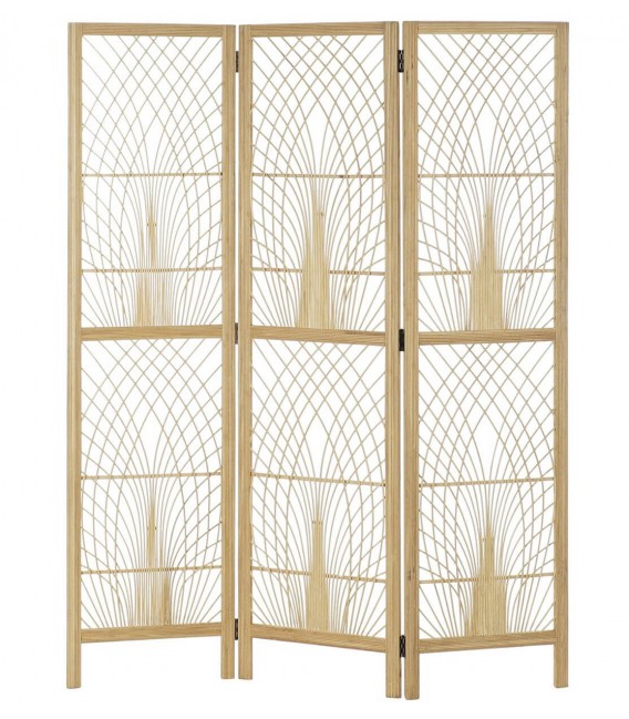 BIOMBO 3 HOJASREALIZADO ARTESANALMENTE BAMBU NATURAL