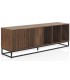 MUEBLE DE TV 170 X 40 X 60 LAGAR MADERA MANGO NOGAL METAL NEGRO