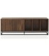 MUEBLE DE TV 170 X 40 X 60 LAGAR MADERA MANGO NOGAL METAL NEGRO