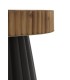 MESITA AUXILIAR MADERA NATURAL Y METAL MDMHOGAR