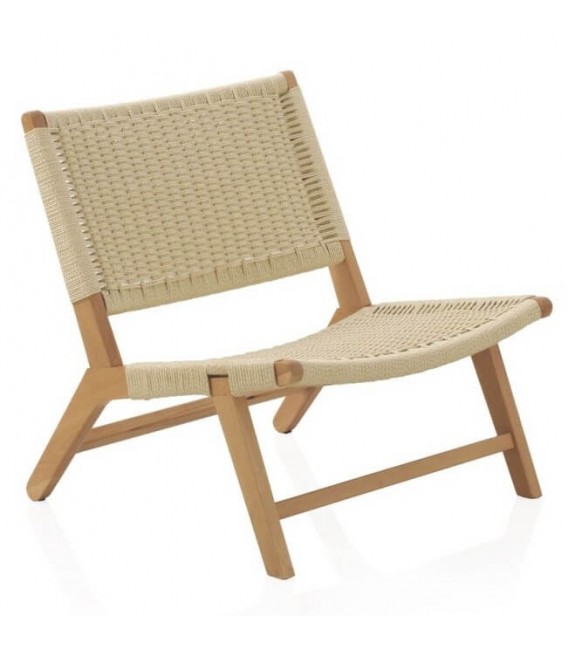 SILLON RELAX MADERA HAYA NATURAL CUERDA TRENZADA