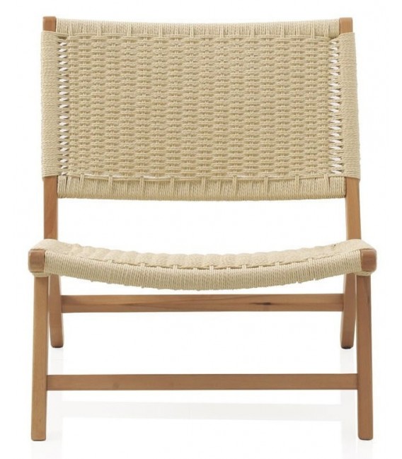 SILLON RELAX MADERA HAYA NATURAL CUERDA TRENZADA