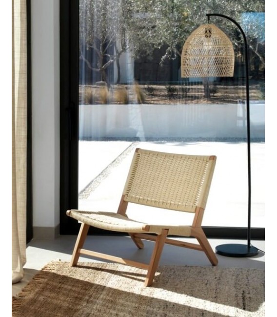SILLON RELAX MADERA HAYA NATURAL CUERDA TRENZADA