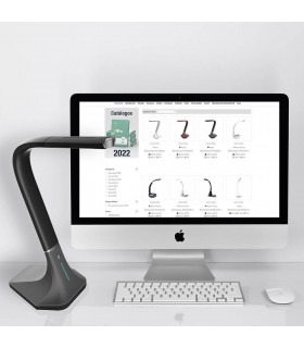 FLEXO LED INTEGRADO TACTIL LUCIA ABS Y ALUMINIO NEGRO GRIS