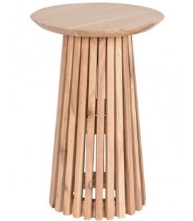 MESITA AUXILIAR MADERA DE MINDI NATURAL MDMHOGAR
