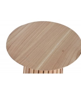 MESITA AUXILIAR MADERA DE MINDI NATURAL MDMHOGAR