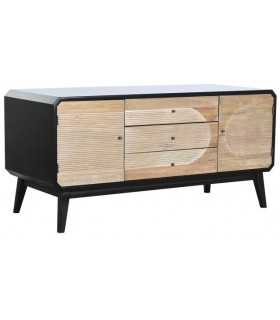 APARADOR MADERA NEGRA Y NATURAL