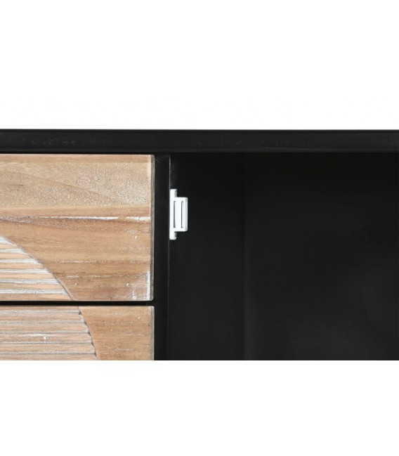 APARADOR MADERA NEGRA Y NATURAL MDMHOGAR