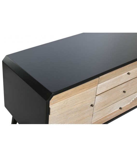 APARADOR MADERA NEGRA Y NATURAL MDMHOGAR