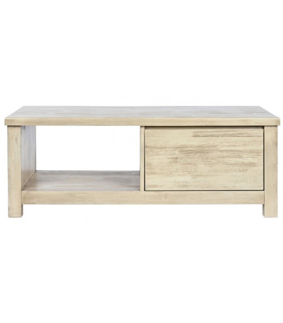 MESA DE CENTRO MADERA DE ACACIA NATURAL MDMHOGAR