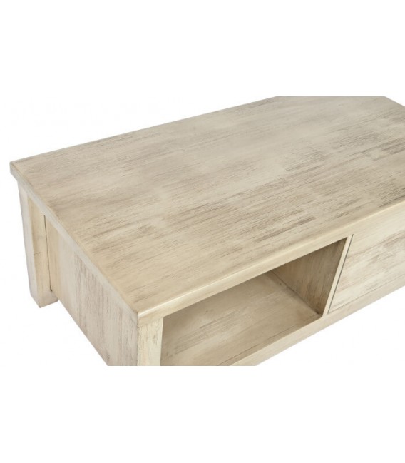MESA DE CENTRO MADERA DE ACACIA NATURAL MDMHOGAR