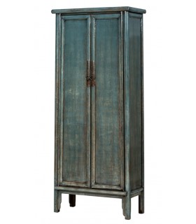 ARMARIO ALACENA ESTILO ORIENTAL MADERA DECAPADA EN VERDE