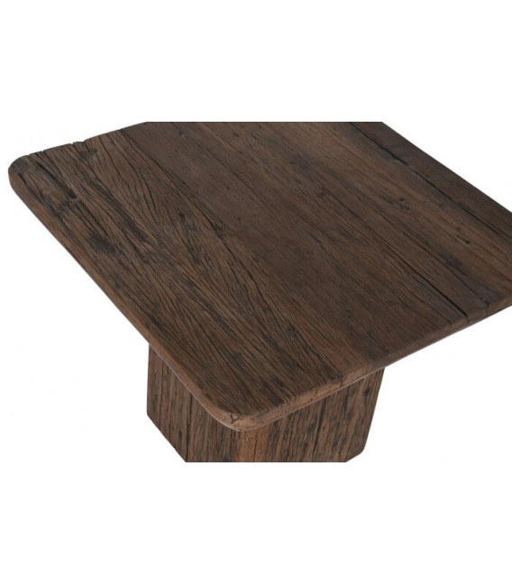 MESITA AUXILIAR 41 X 41 X 50 CROMO MADERA RECICLADA