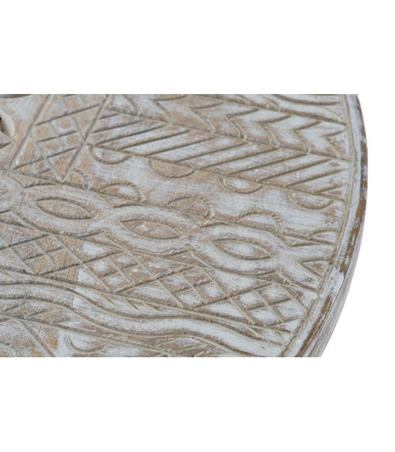 MESITA AUXILIAR 75 Ø X 50 DRAKARIS MADERA DE MANGO Y METAL