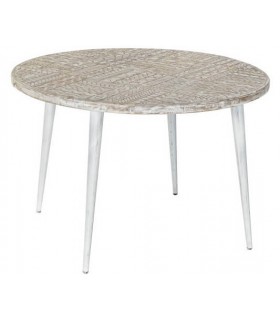 MESITA AUXILIAR 75 Ø X 50 DRAKARIS MADERA DE MANGO Y METAL