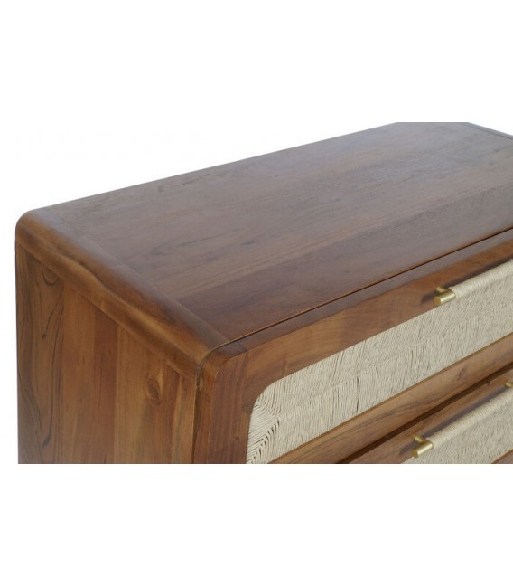 COMODA MADERA DE ACACIA Y RATAN MDMHOGAR