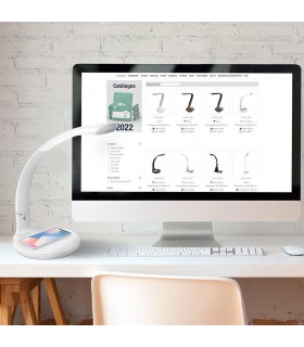 FLEXO ORIENTABLE REGULACION INTENSIDAD ABS Y ALUMINIO BLANCO Y CROMO