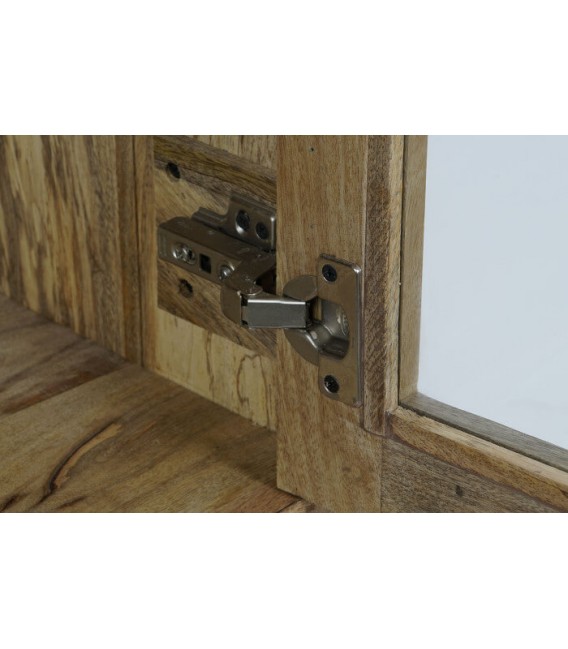 VITRINA MADERA DE MANGO CRISTAL MDMHOGAR