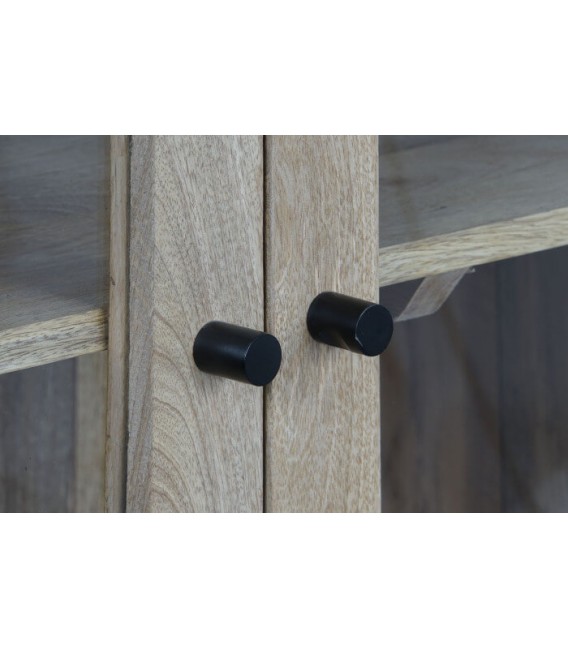 VITRINA MADERA DE MANGO CRISTAL MDMHOGAR