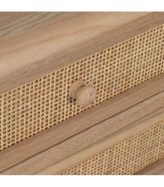 SINFONIER 6 CAJONES MADERA Y RATAN NATURAL