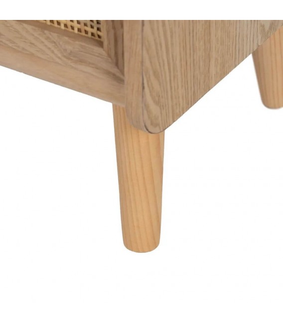 SINFONIER BAJO 4 CAJONES MADERA Y RATAN NATURAL MDMHOGAR