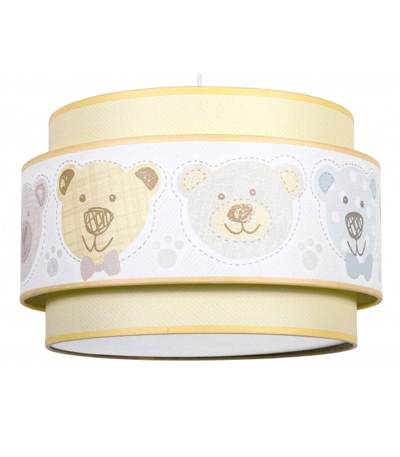 LAMPARA DE TECHO INFANTIL OSOS TEXTIL OCRES
