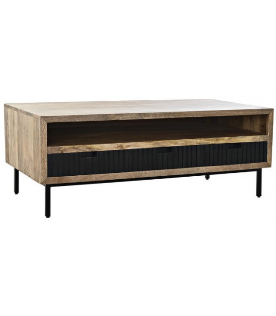 MESA DE CENTRO MADERA DE MANGO Y METAL MDMHOGAR