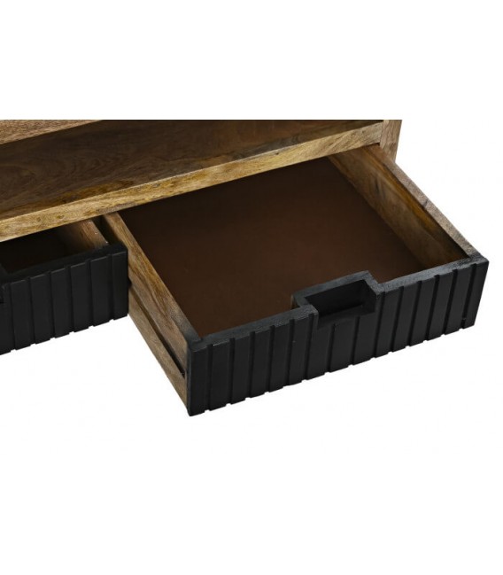 MESA DE CENTRO MADERA DE MANGO Y METAL MDMHOGAR