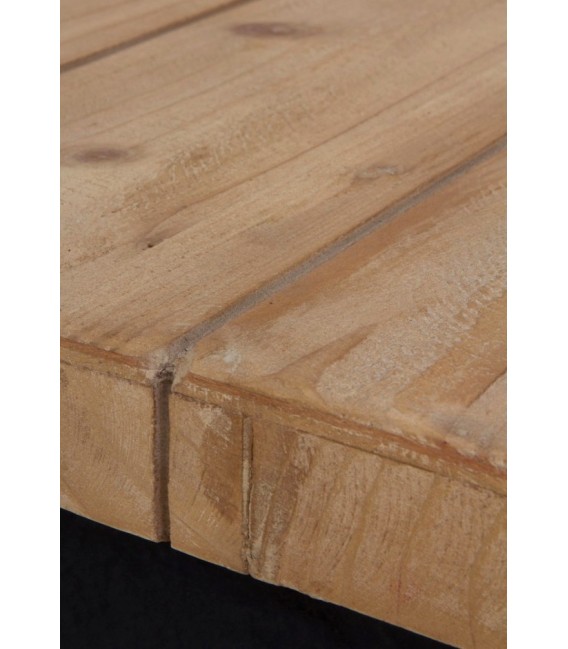 BANCO PARA 3 PERSONAS MADERA ABETO POLI RESINA NEGRA MDM HOGAR