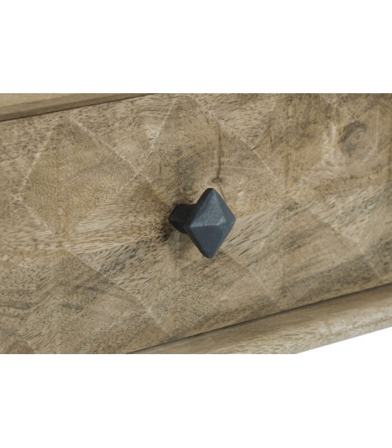 MESA DE CENTRO MADERA DE MANGO Y METAL MDMHOGAR