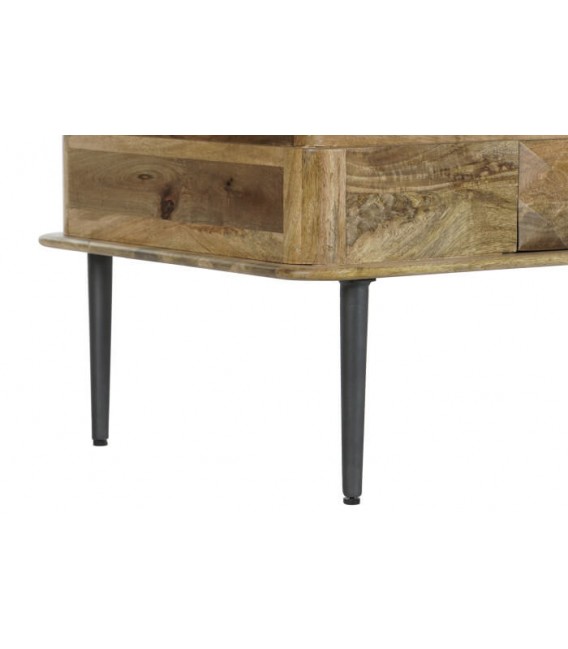 MESA DE CENTRO MADERA DE MANGO Y METAL MDMHOGAR