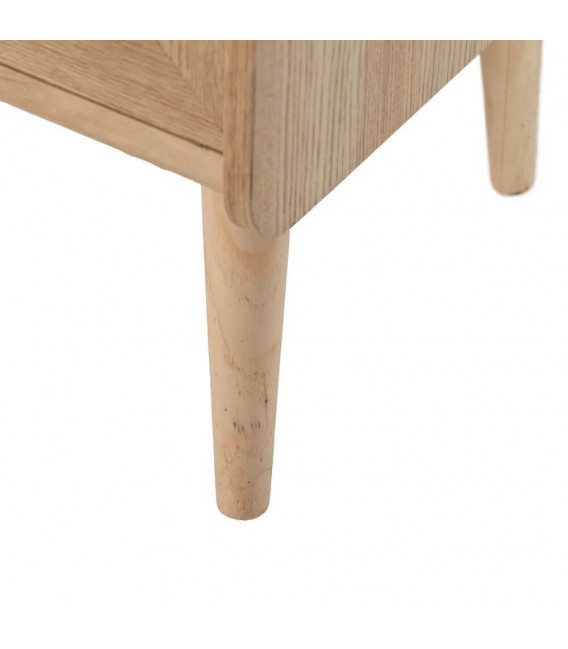 TAQUILLON MUEBLE DE ENTRADA EN MADERA Y RATAN NATURAL