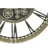 RELOJ DE PARED SILENCIOSO ENGRANAJES POLICARBONATO Y CRISTAL DORADO