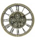 RELOJ DE PARED SILENCIOSO ENGRANAJES POLICARBONATO Y CRISTAL DORADO
