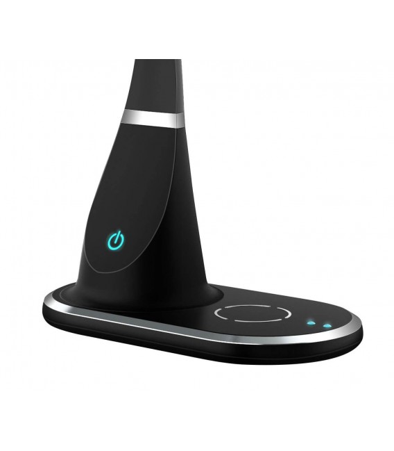 FLEXO OREINTABLE LED INTEGRADO ABS Y ALUMINIO NEGRO Y CROMO