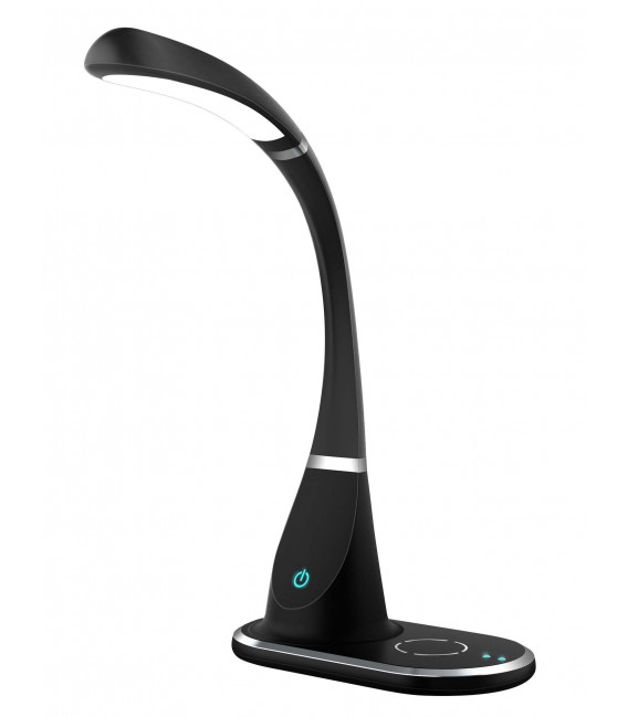 FLEXO OREINTABLE LED INTEGRADO ABS Y ALUMINIO NEGRO Y CROMO