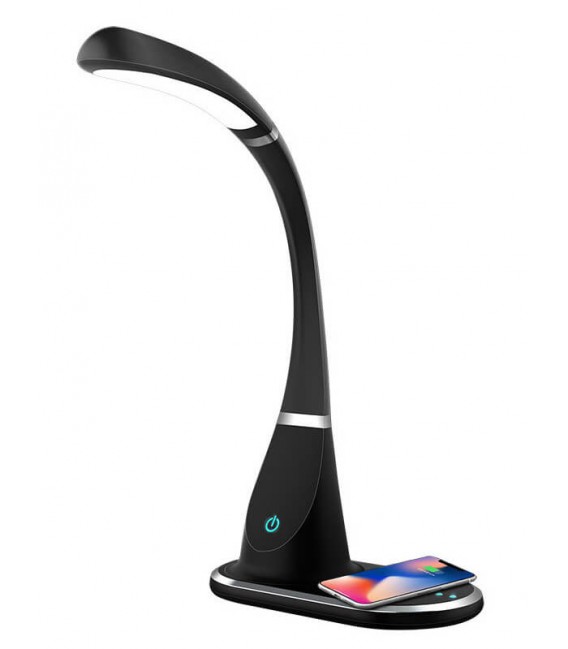 FLEXO OREINTABLE LED INTEGRADO ABS Y ALUMINIO NEGRO Y CROMO