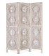 BIOMBO 3 HOJAS MADERA MDF NATURAL LAVADA BLANCO