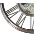 RELOJ DE PARED MUY GRANDE METAL Y CRISTAL CROMADO CLASICO
